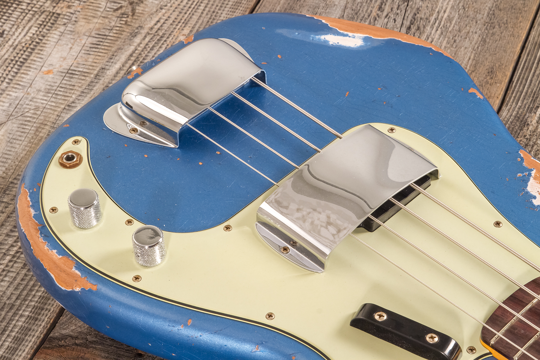 Fender Custom Shop Precision Bass 1964 Rw #r135935 - Heavy Relic Lake Placid Blue - Solid body elektrische bas - Variation 3