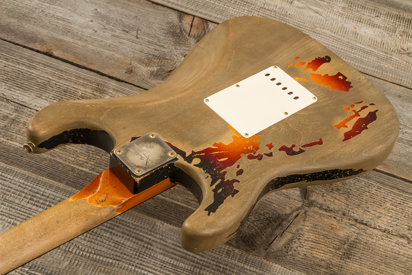 Fender Custom Shop Rory Gallagher Strat Masterbuilt D.wilson Signature 3s Trem Rw #cz574478 - Heavy Relic 3-color Sunburst - Elektrische gitaar in Str