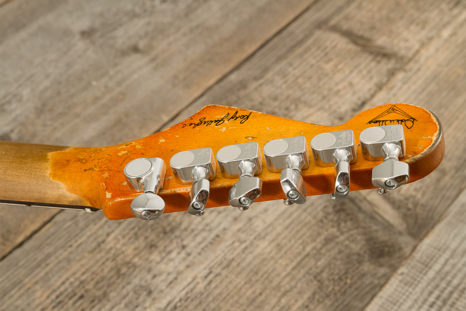 Fender Custom Shop Rory Gallagher Strat Masterbuilt D.wilson Signature 3s Trem Rw #cz574478 - Heavy Relic 3-color Sunburst - Elektrische gitaar in Str