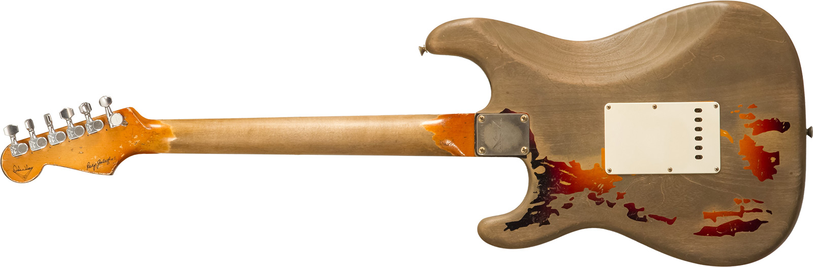 Fender Custom Shop Rory Gallagher Strat Masterbuilt D.wilson Signature 3s Trem Rw #cz574478 - Heavy Relic 3-color Sunburst - Elektrische gitaar in Str