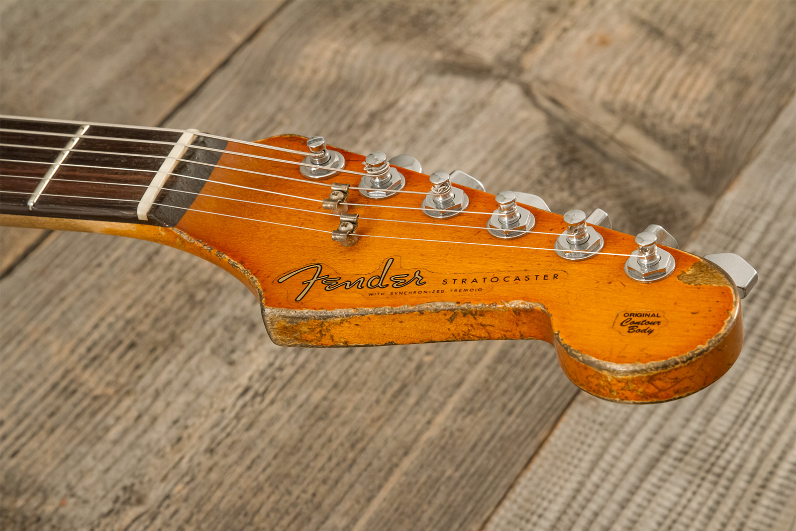 Fender Custom Shop Rory Gallagher Strat Masterbuilt D.wilson Signature 3s Trem Rw #cz574478 - Heavy Relic 3-color Sunburst - Elektrische gitaar in Str