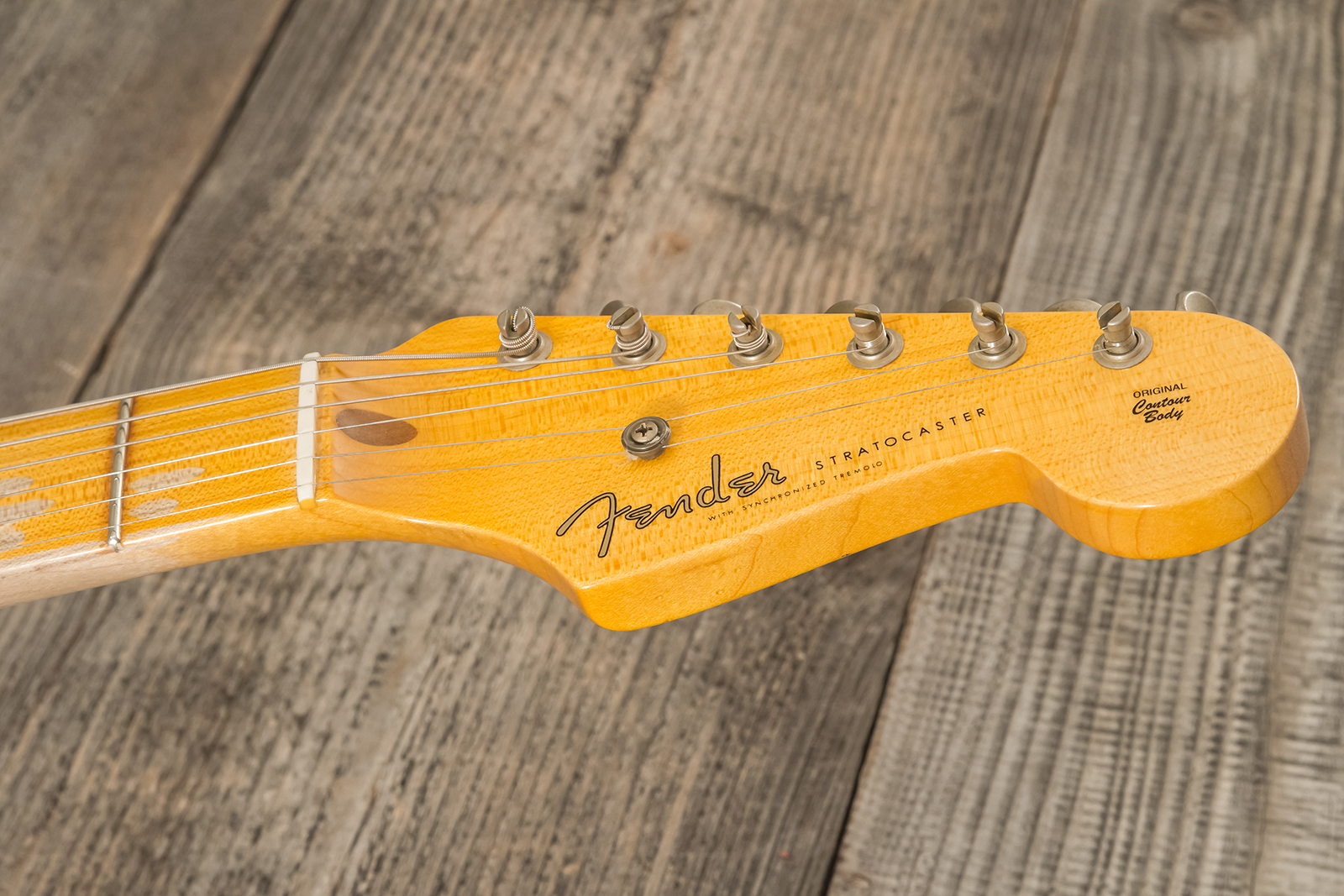 Fender Custom Shop Strat 1954 70th Anniv. 3s Trem Mn #xn4241 - Journeyman Relic Wide-fade 2-color Sunburst - Elektrische gitaar in Strat vorm - Variat