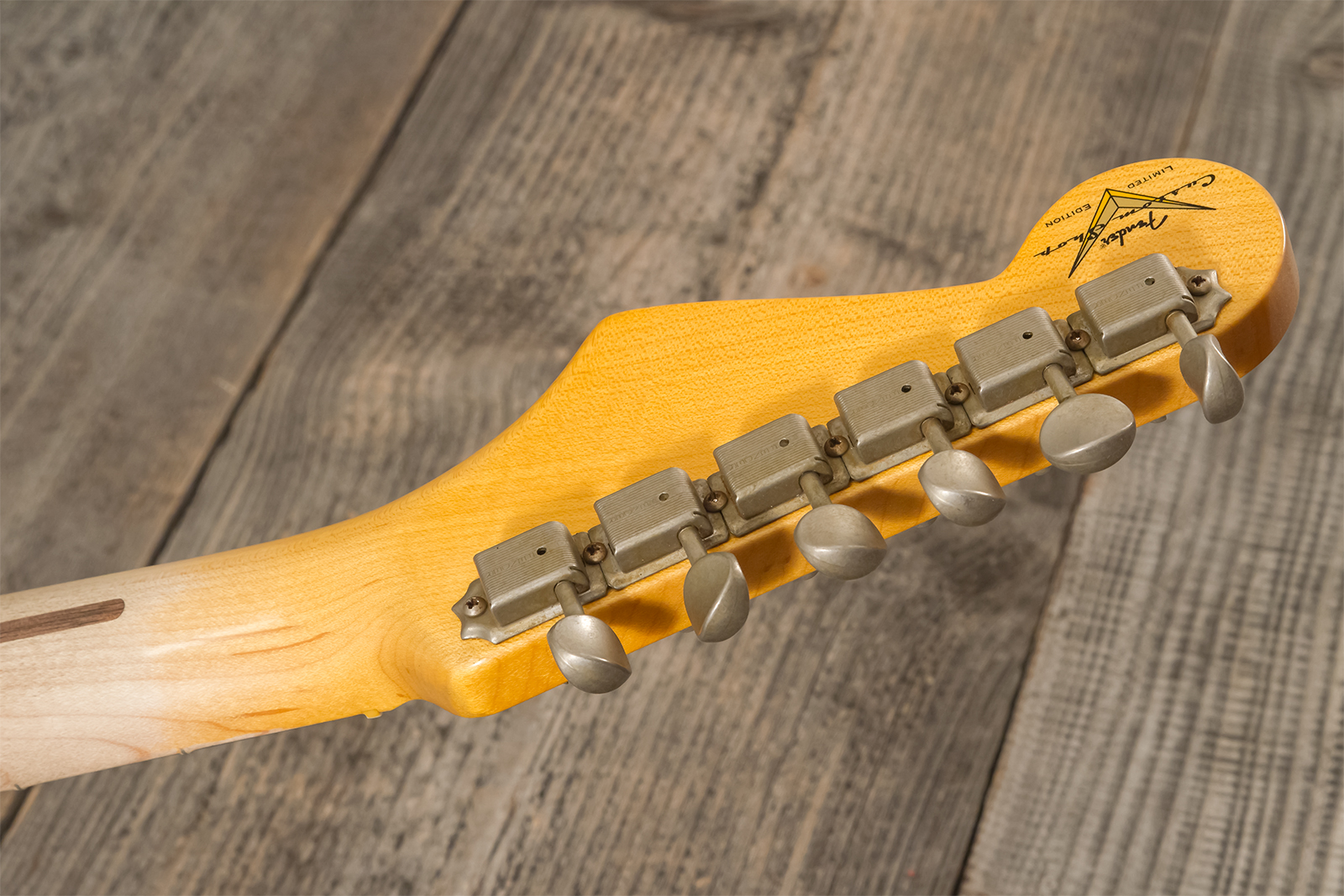 Fender Custom Shop Strat 1954 70th Anniv. 3s Trem Mn #xn4241 - Journeyman Relic Wide-fade 2-color Sunburst - Elektrische gitaar in Strat vorm - Variat