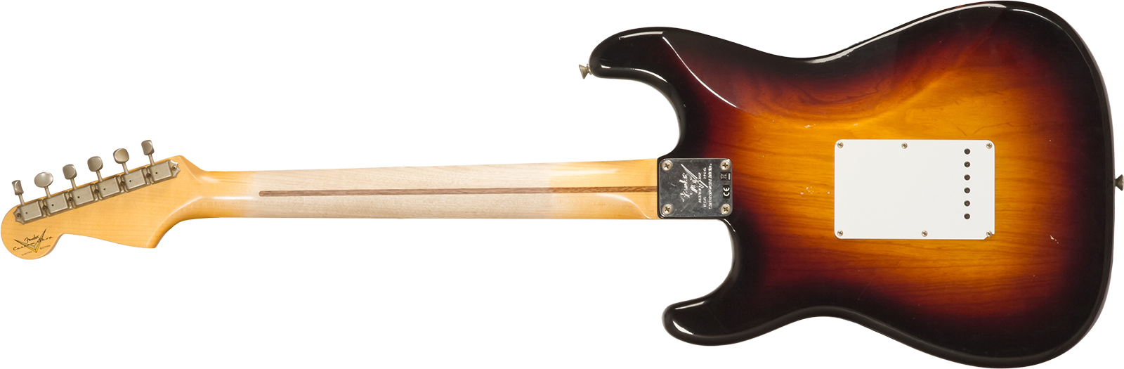Fender Custom Shop Strat 1954 70th Anniv. 3s Trem Mn #xn4241 - Journeyman Relic Wide-fade 2-color Sunburst - Elektrische gitaar in Strat vorm - Variat