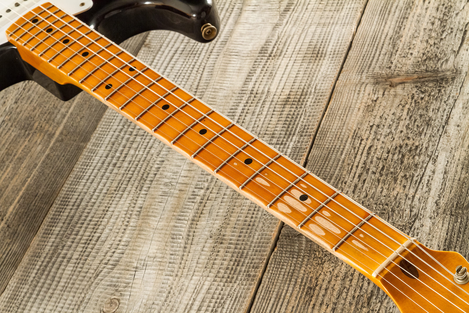 Fender Custom Shop Strat 1954 70th Anniv. 3s Trem Mn #xn4345 - Relic Wide-fade 2-color Sunburst - Elektrische gitaar in Str-vorm - Variation 5