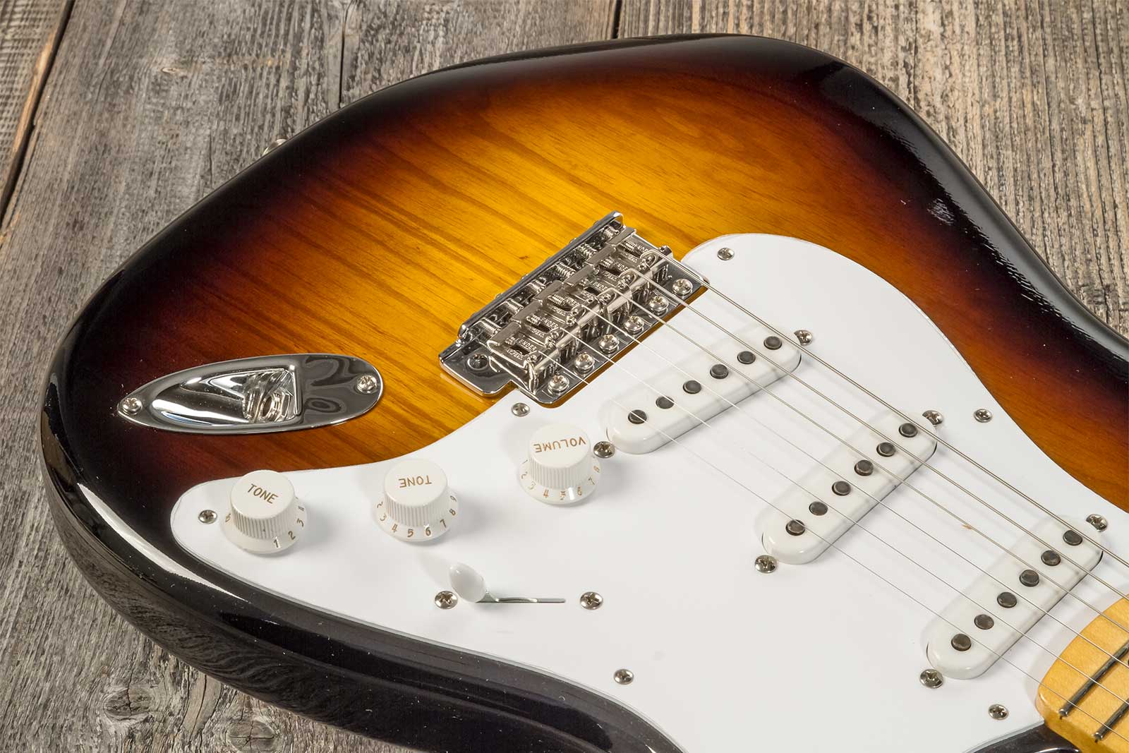 Fender Custom Shop Strat 1954 70th Anniv. 3s Trem Mn #xn4597 - Time Capsule Wide Fade 2-color Sunburst - Elektrische gitaar in Str-vorm - Variation 3