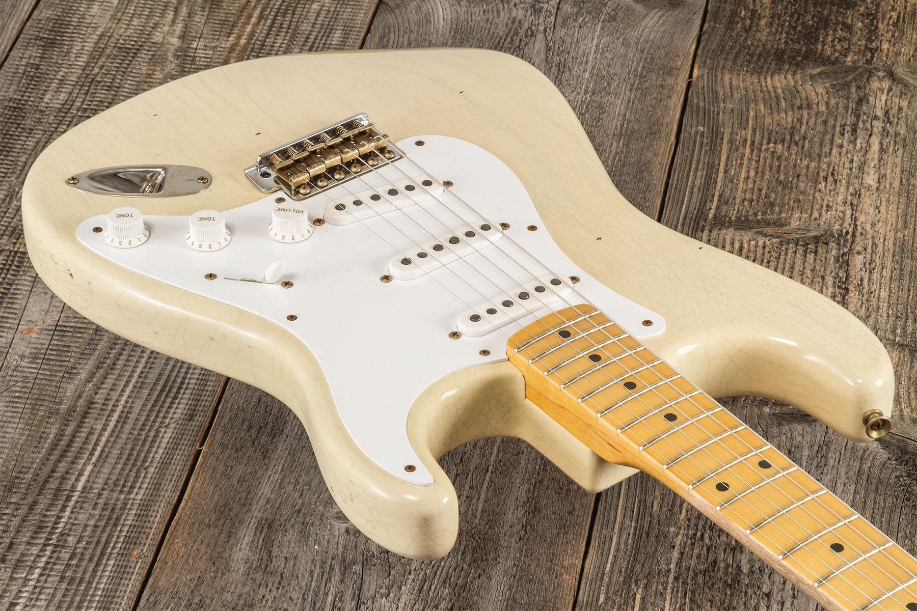 Fender Custom Shop Strat 1954 70th Anniv. 3s Trem Mn #xn4912 - Journeyman Relic Vintage Blonde - Elektrische gitaar in Str-vorm - Variation 3