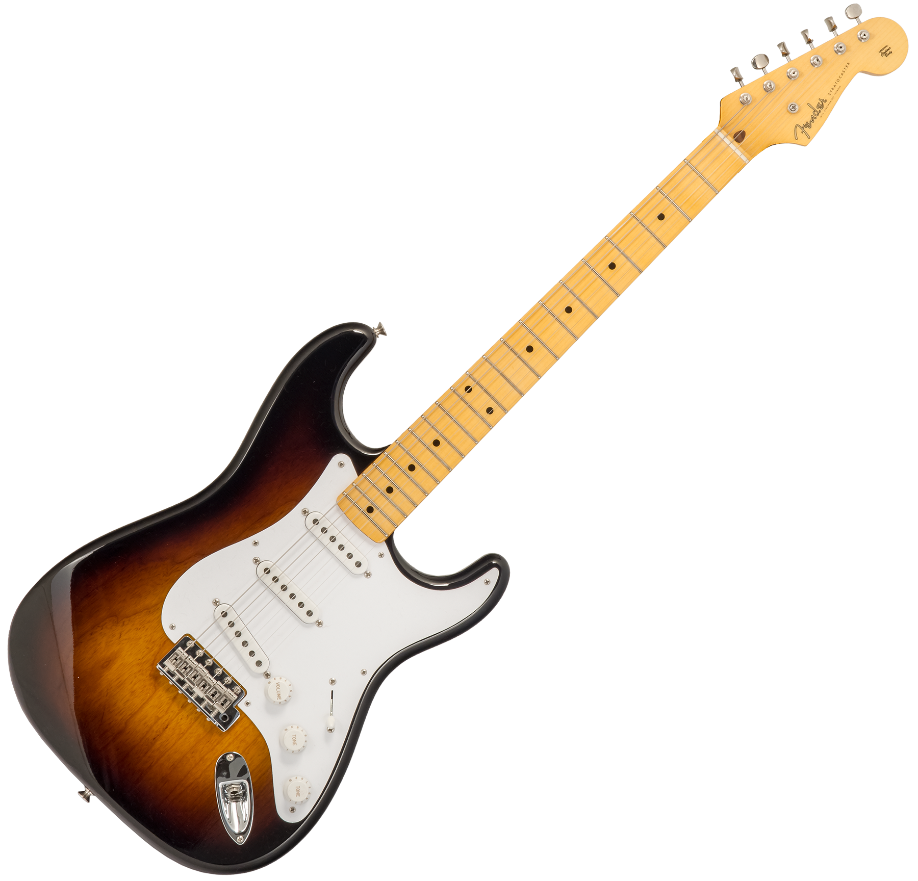 Fender Custom Shop Strat 1954 70th Anniv. #xn4611 3s Trem Mn - Time Capsule Wide Fade 2-color Sunburst - Elektrische gitaar in Str-vorm - Variation 1