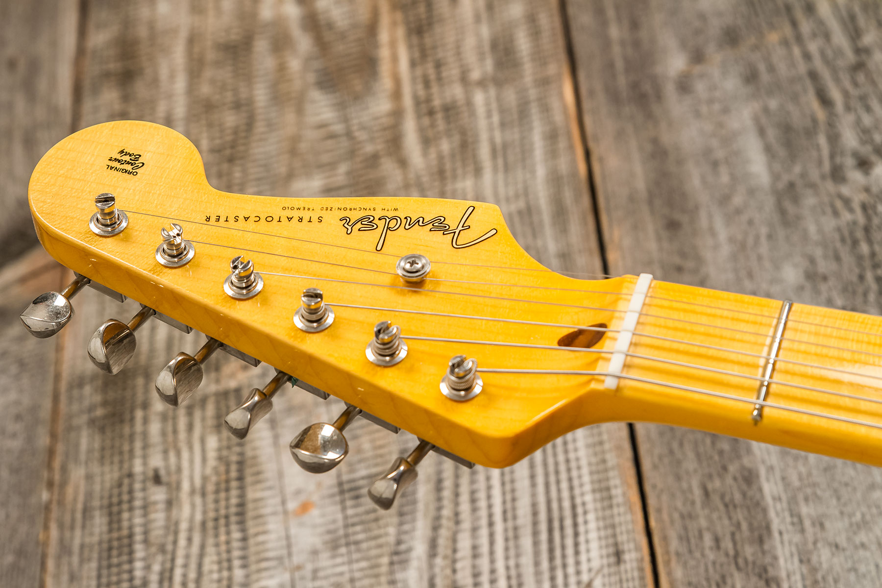 Fender Custom Shop Strat 1954 70th Anniv. #xn4611 3s Trem Mn - Time Capsule Wide Fade 2-color Sunburst - Elektrische gitaar in Str-vorm - Variation 8