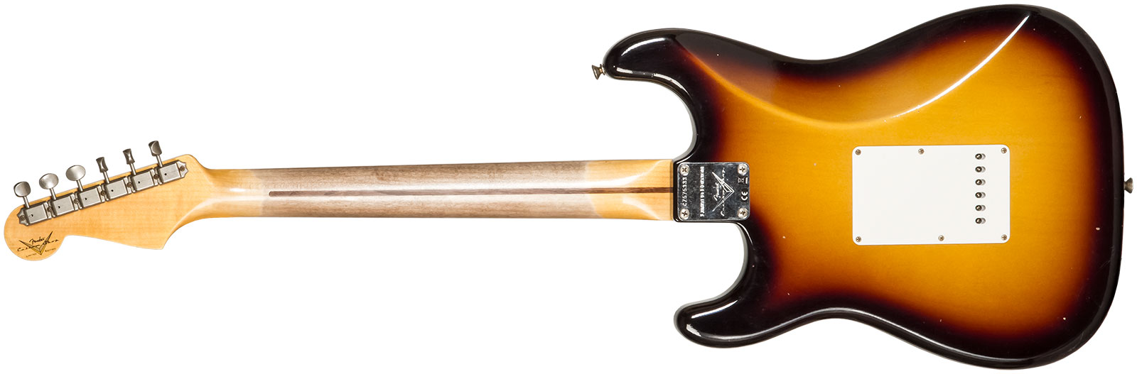 Fender Custom Shop Strat 1956 3s Trem Mn #cz575333 - Journeyman Relic 2-color Sunburst - Elektrische gitaar in Str-vorm - Variation 1