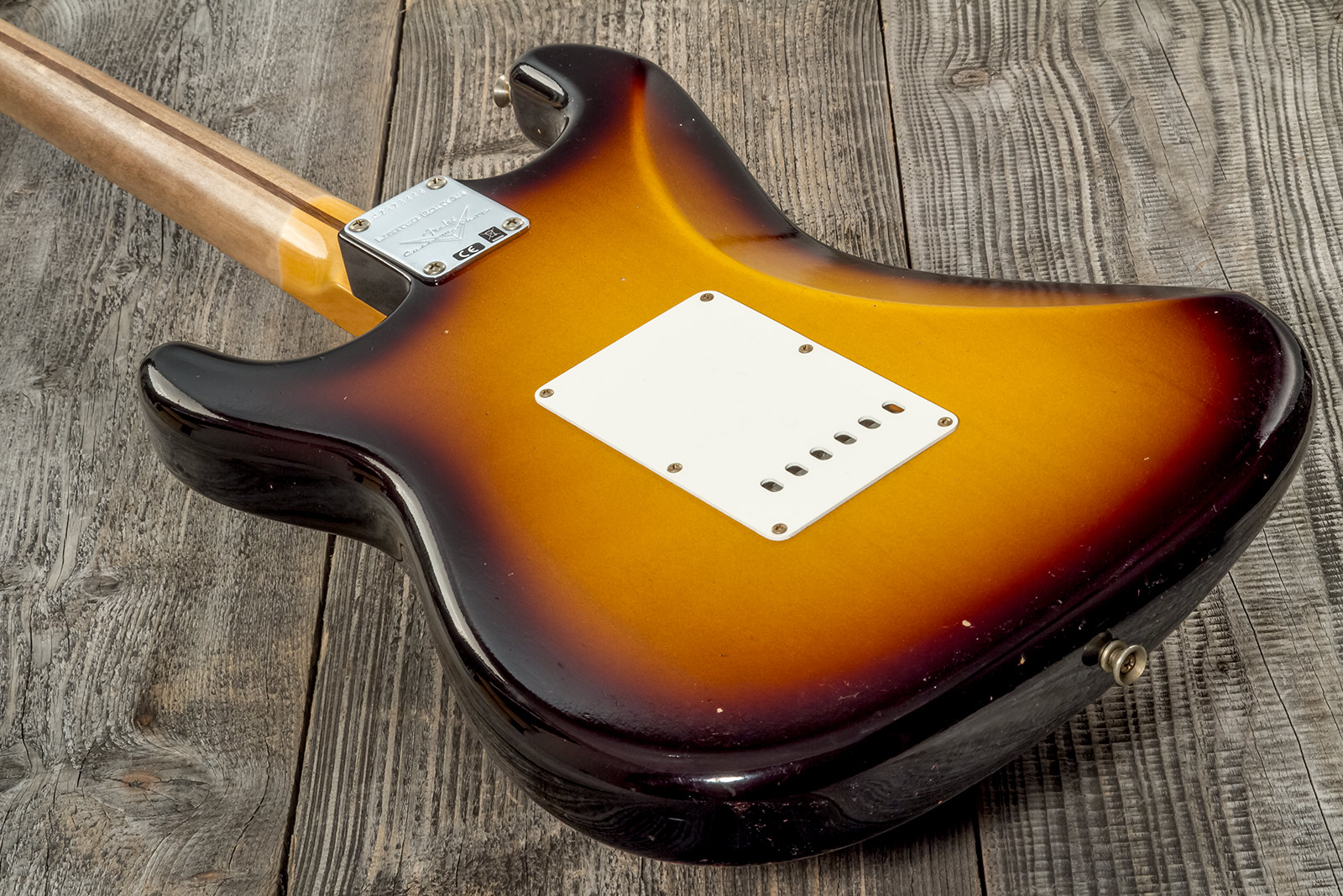 Fender Custom Shop Strat 1956 3s Trem Mn #cz575333 - Journeyman Relic 2-color Sunburst - Elektrische gitaar in Str-vorm - Variation 4