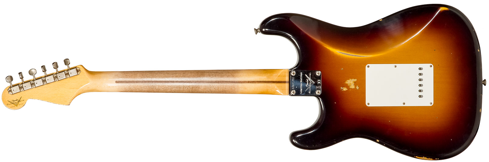 Fender Custom Shop Strat 1957 3s Trem Mn #cz571791 - Relic Wide Fade 2-color Sunburst - Elektrische gitaar in Str-vorm - Variation 1