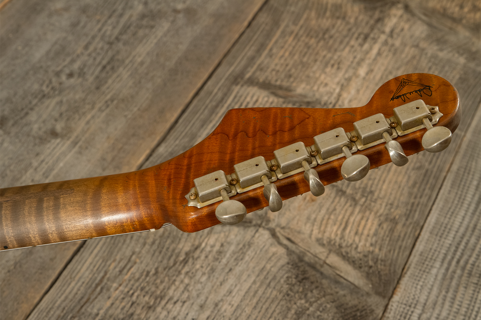 Fender Custom Shop Strat 1957 Masterbuilt D.wilson 3s Trem Mn #cz578116 - Relic Bronze - Elektrische gitaar in Strat vorm - Variation 10
