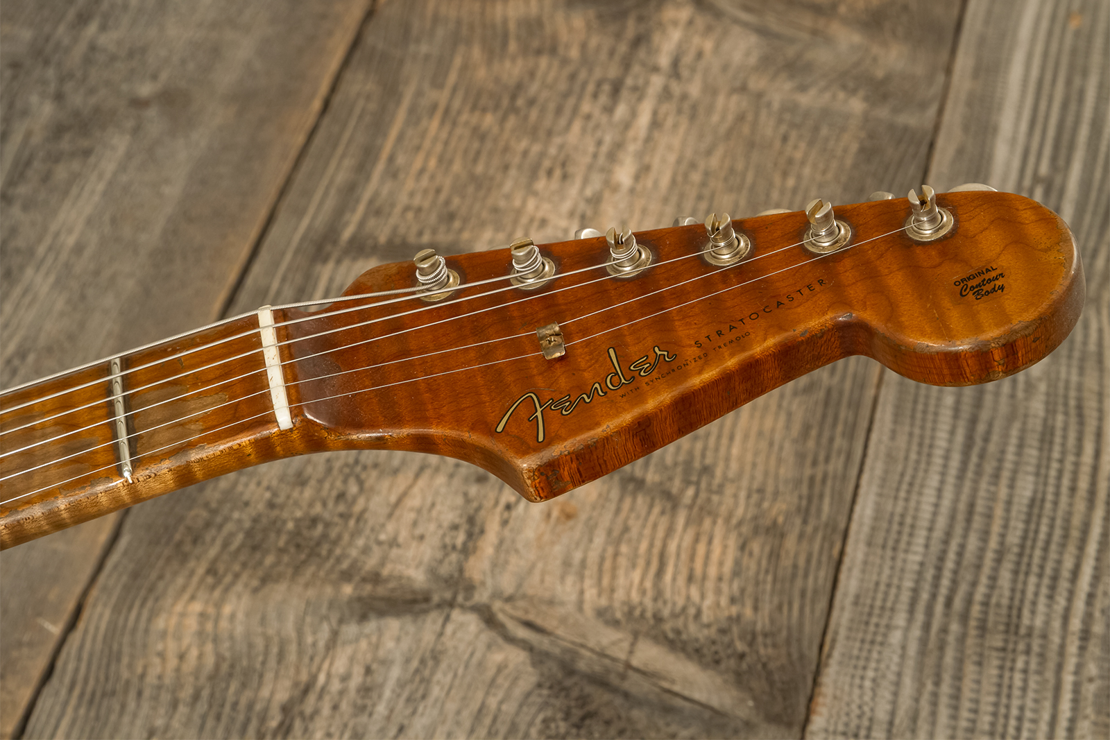 Fender Custom Shop Strat 1957 Masterbuilt D.wilson 3s Trem Mn #cz578116 - Relic Bronze - Elektrische gitaar in Strat vorm - Variation 6
