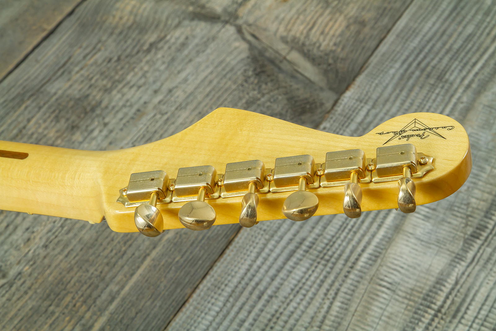 Fender Custom Shop Strat 1957 Vintage Custom 3s Trem Mn #r145062 - Time Capsule Sherwood Green Metallic - Elektrische gitaar in Strat vorm - Variation