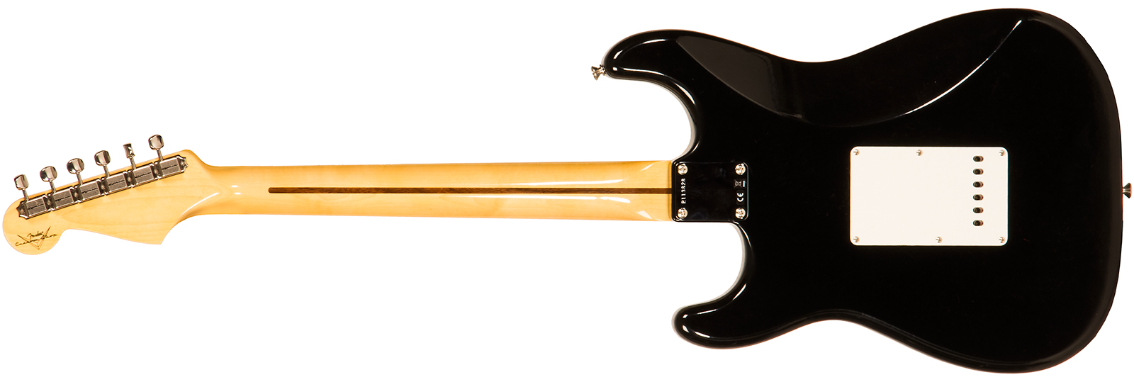 Fender Custom Shop Strat 1958 3s Trem Mn #r113828 - Closet Classic Black - Elektrische gitaar in Str-vorm - Variation 1
