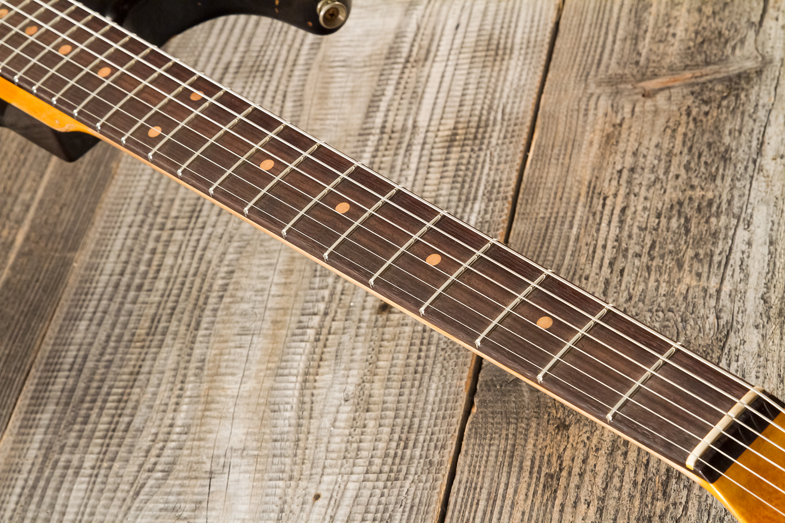 Fender Custom Shop Strat 1959 3s Trem #cz583182 - Super Heavy Relic Chocolate 3-color Sunburst - Elektrische gitaar in Strat vorm - Variation 7