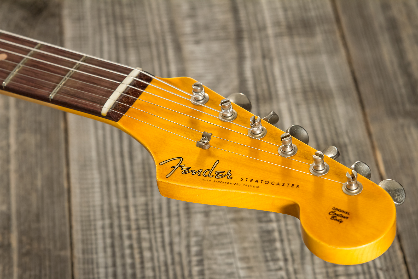 Fender Custom Shop Strat 1959 3s Trem Rw #cz570883 - Journeyman Relic Teal Green Metallic - Elektrische gitaar in Str-vorm - Variation 6