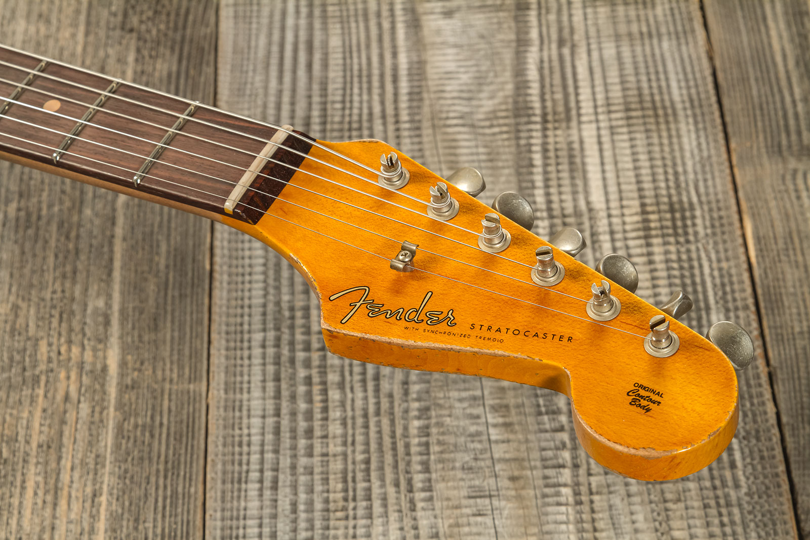 Fender Custom Shop Strat 1959 3s Trem Rw #cz571958 - Super Heavy Relic Aged Chocolate 3-color Sunburst - Elektrische gitaar in Str-vorm - Variation 8