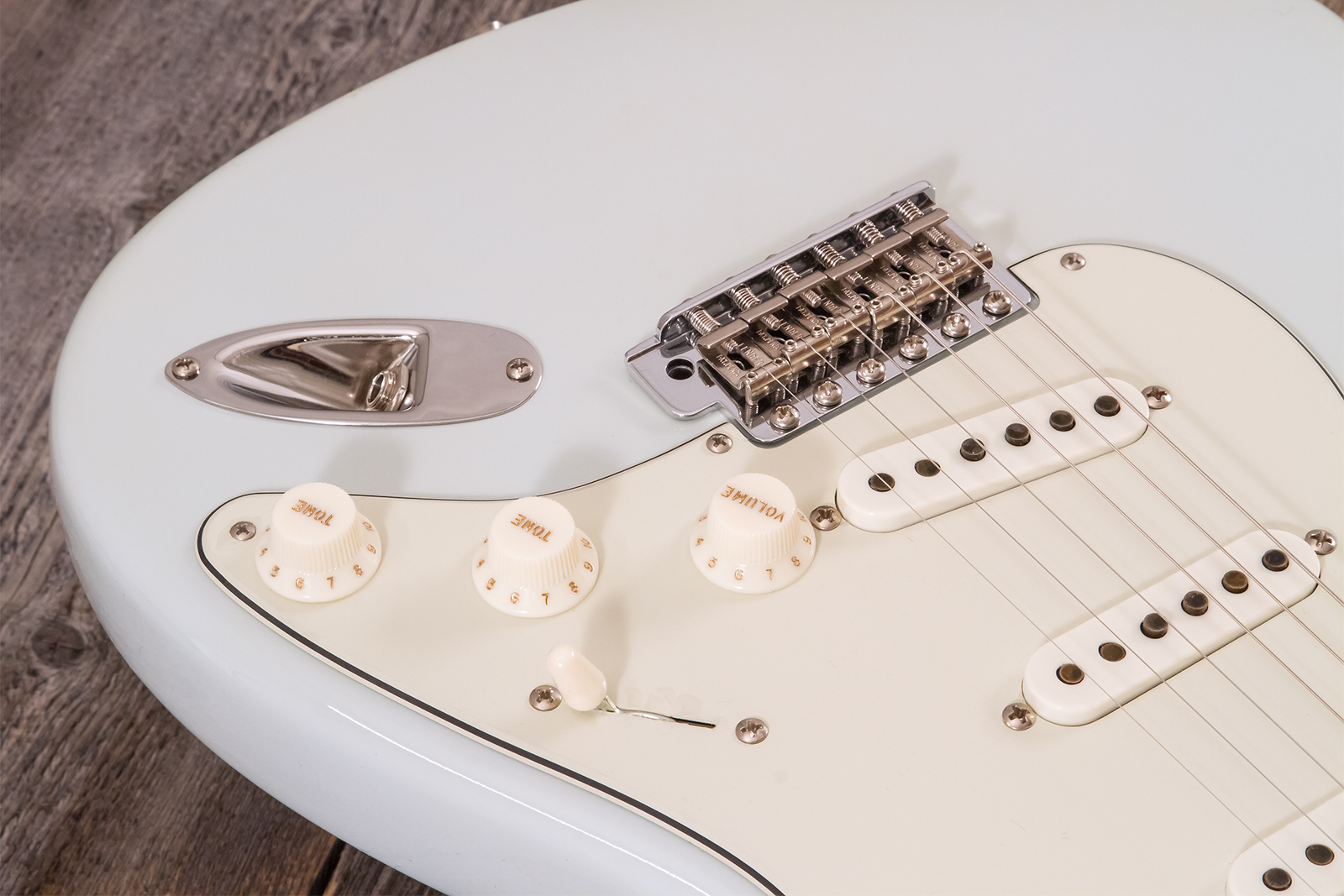 Fender Custom Shop Strat 1959 3s Trem Rw #r143419 - Time Capsule Sonic Blue - Elektrische gitaar in Strat vorm - Variation 3