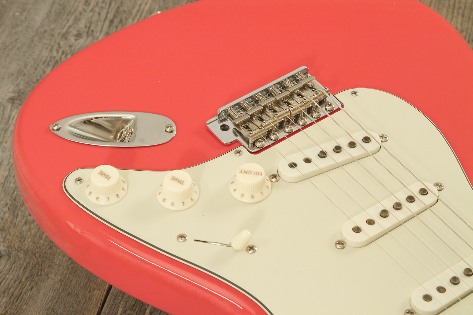 Fender Custom Shop Strat 1959 3s Trem Rw #r144343 - Time Capsule Fiesta Red - Elektrische gitaar in Strat vorm - Variation 3
