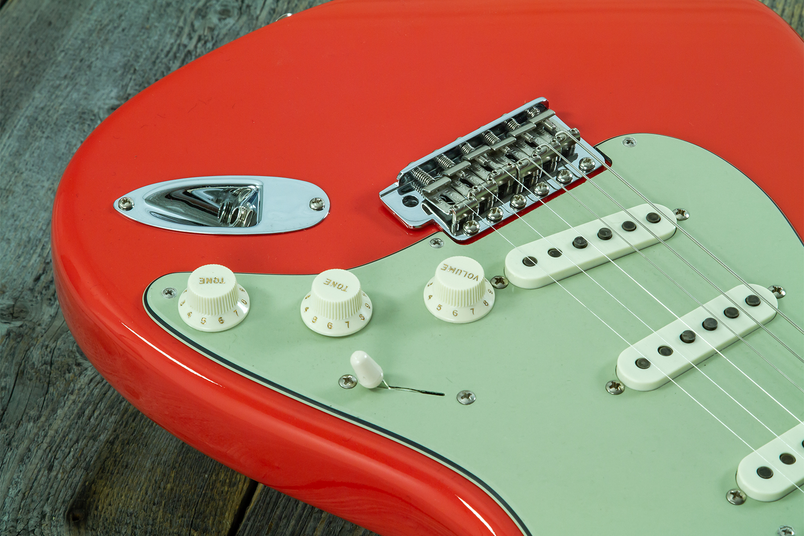 Fender Custom Shop Strat 1959 Vintage Custom 3s Trem Rw #r147785 - Time Capsule Fiesta Red - Elektrische gitaar in Strat vorm - Variation 13