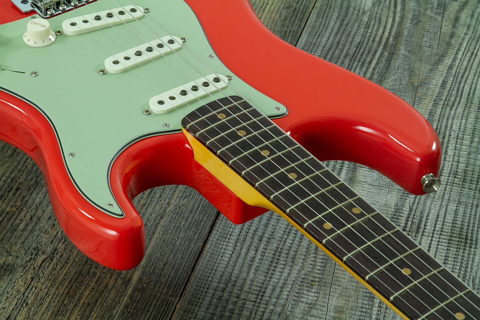 Fender Custom Shop Strat 1959 Vintage Custom 3s Trem Rw #r147785 - Time Capsule Fiesta Red - Elektrische gitaar in Strat vorm - Variation 14