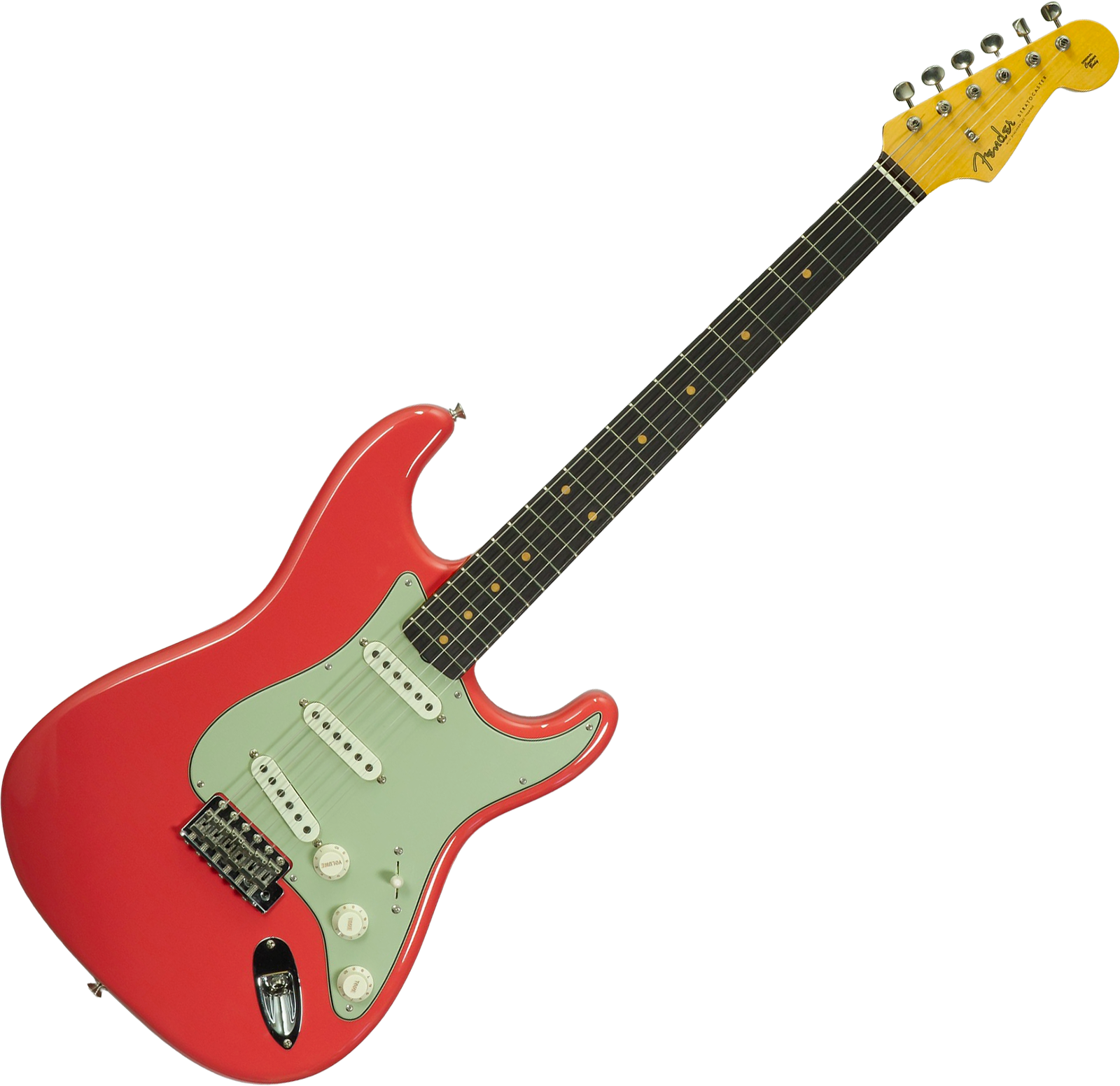 Fender Custom Shop Strat 1959 Vintage Custom 3s Trem Rw #r148219 - Time Capsule Fiesta Red - Elektrische gitaar in Strat vorm - Variation 1