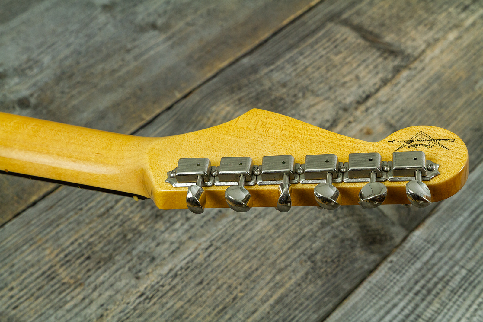 Fender Custom Shop Strat 1959 Vintage Custom 3s Trem Rw #r148541 - Time Capsule Sherwood Green Metallic - Elektrische gitaar in Strat vorm - Variation