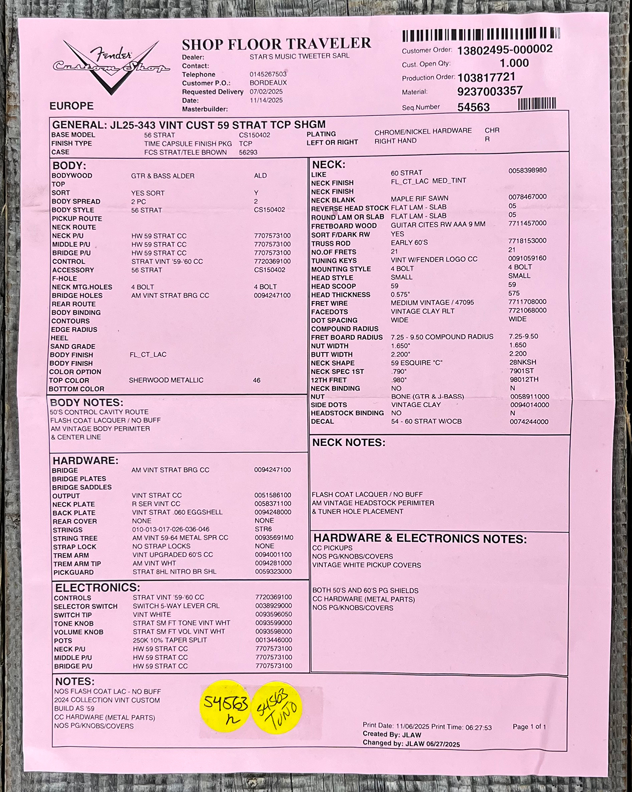 Fender Custom Shop Strat 1959 Vintage Custom 3s Trem Rw #r148541 - Time Capsule Sherwood Green Metallic - Elektrische gitaar in Strat vorm - Variation