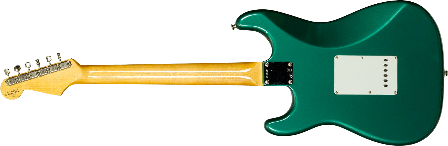 Fender Custom Shop Strat 1959 Vintage Custom 3s Trem Rw #r148541 - Time Capsule Sherwood Green Metallic - Elektrische gitaar in Strat vorm - Variation