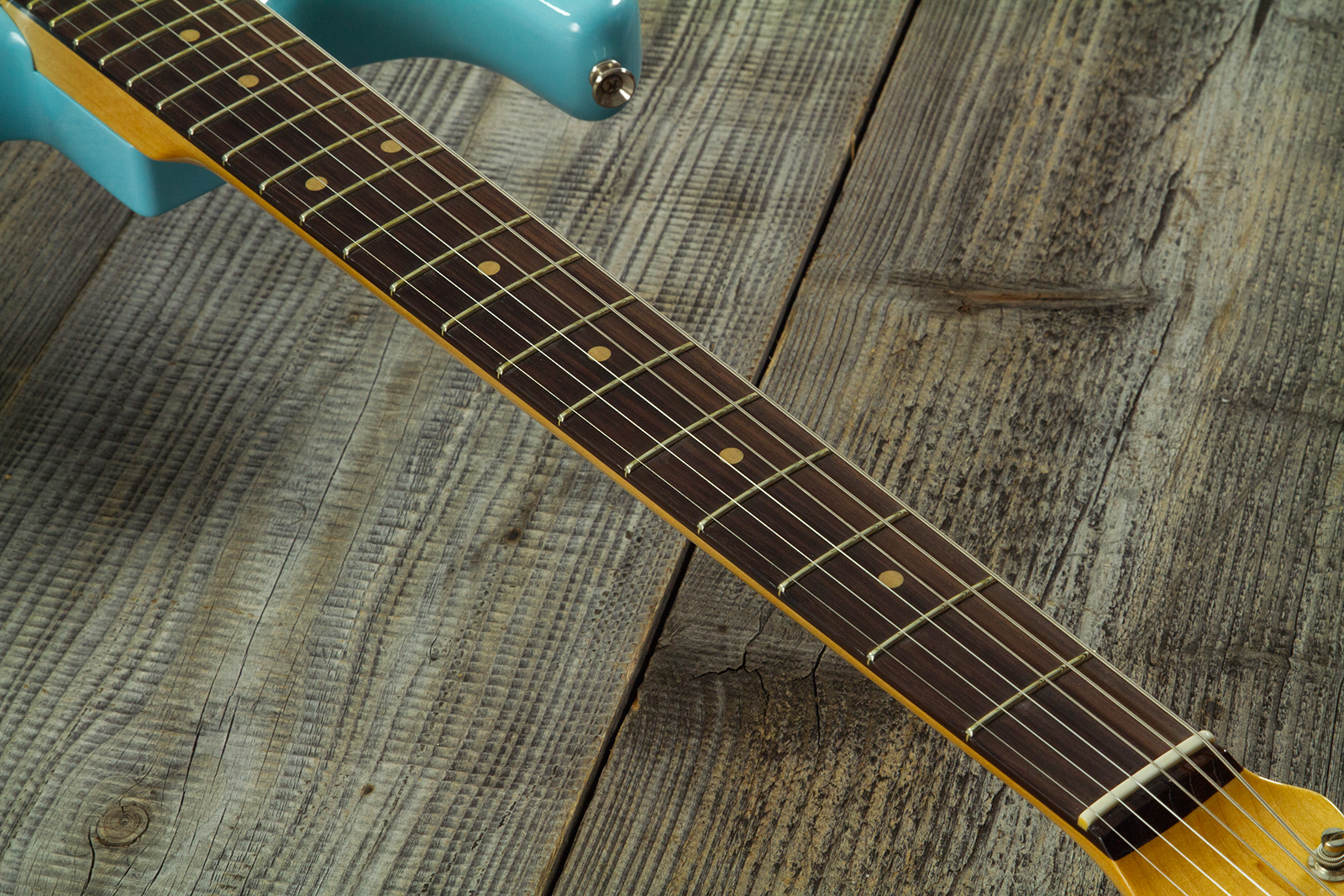 Fender Custom Shop Strat 1959 Vintage Custom 3s Trem Rw #r150835 - Time Capsule Daphne Blue - Elektrische gitaar in Strat vorm - Variation 10