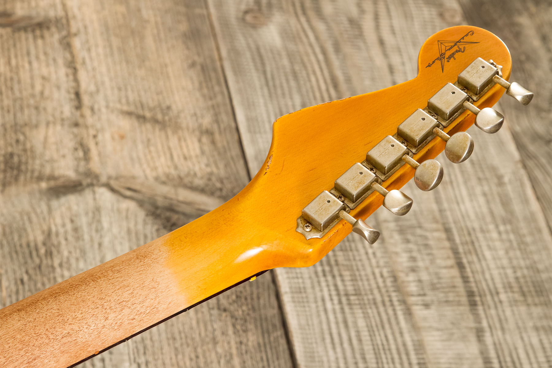 Fender Custom Shop Strat 1960 3s Trem Rw #cz578789 - Heavy Relic 3-color Sunburst - Elektrische gitaar in Str-vorm - Variation 12