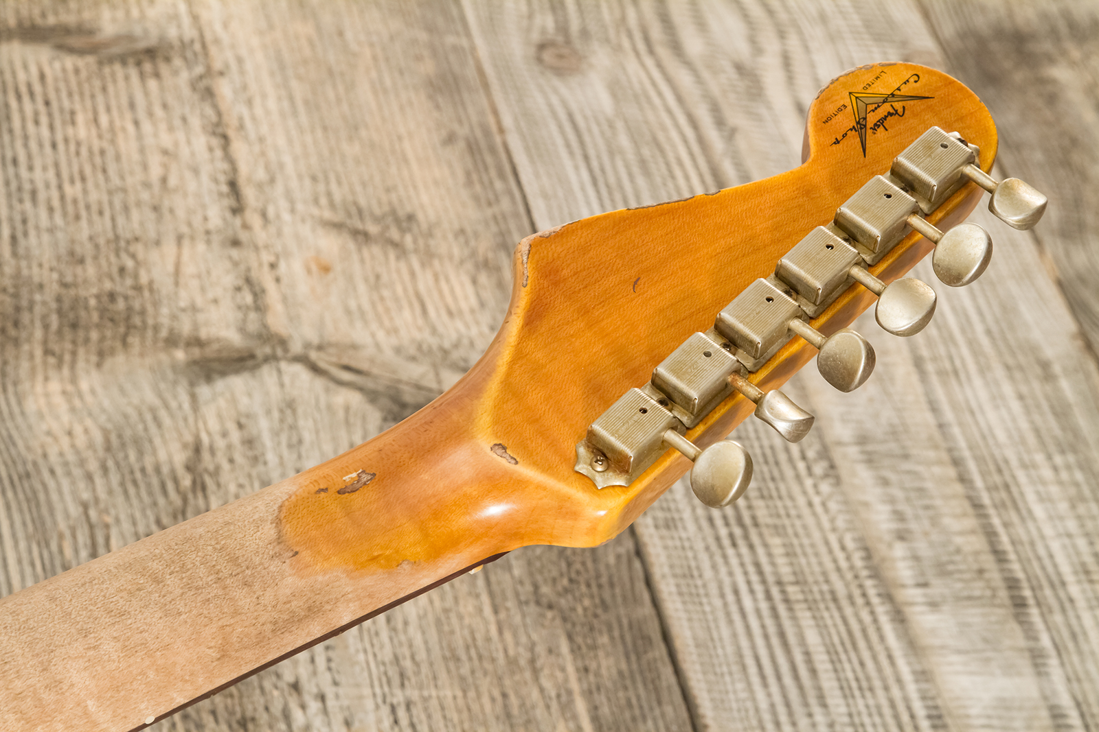 Fender Custom Shop Strat 1960 Dual Mag Ii Rw #cz563967 - Super Heavy Relic Vintage White - Elektrische gitaar in Str-vorm - Variation 12