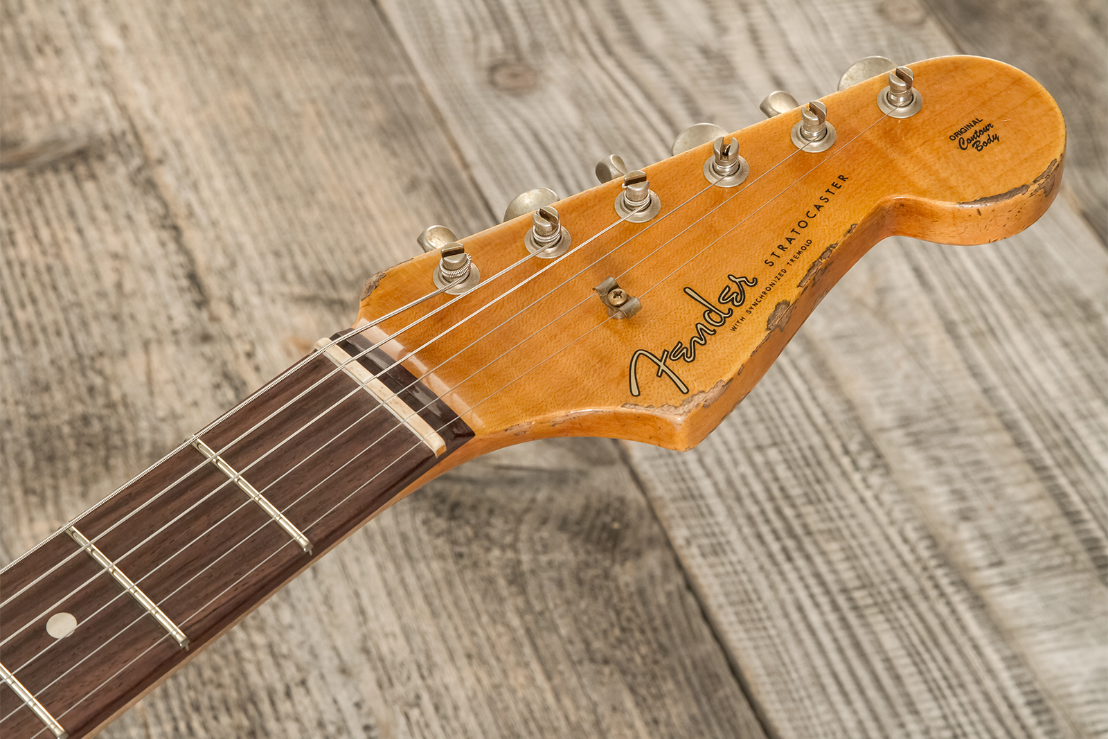Fender Custom Shop Strat 1960 Dual Mag Ii Rw #cz563967 - Super Heavy Relic Vintage White - Elektrische gitaar in Str-vorm - Variation 7