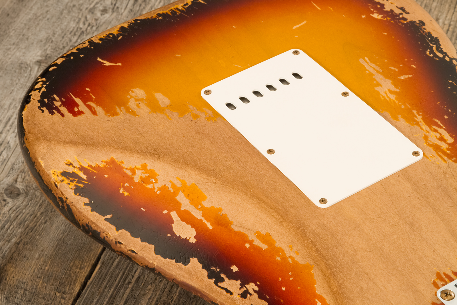 Fender Custom Shop Strat 1960 Roasted 3s Trem Rw #cz583123 - Super Heavy Relic 3-color Sunburst - Elektrische gitaar in Strat vorm - Variation 9