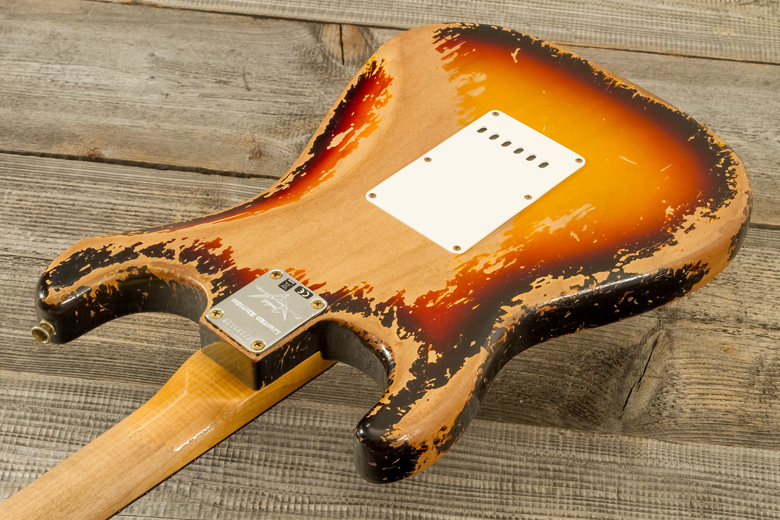 Fender Custom Shop Strat 1960 Roasted 3s Trem Rw #cz583123 - Super Heavy Relic 3-color Sunburst - Elektrische gitaar in Strat vorm - Variation 7