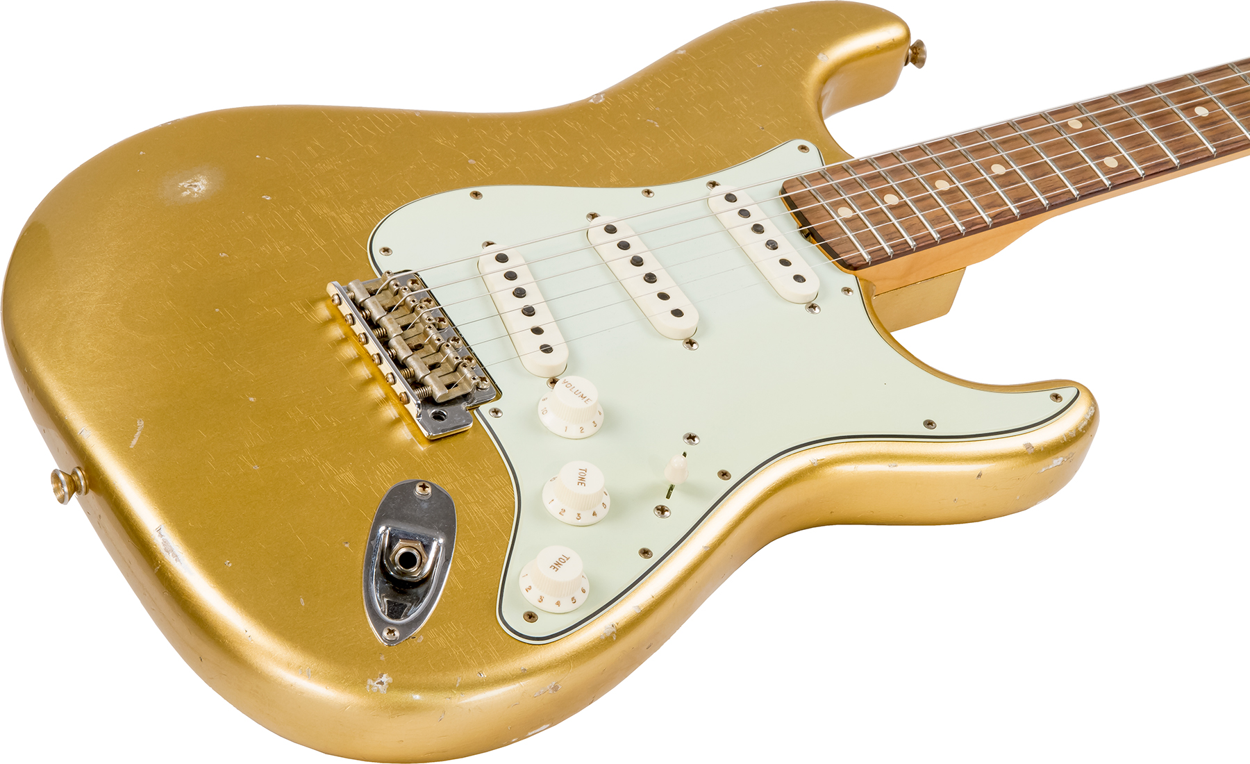 Fender Custom Shop Strat 1960 Rw #cz544406 - Relic Aztec Gold - Elektrische gitaar in Str-vorm - Variation 2