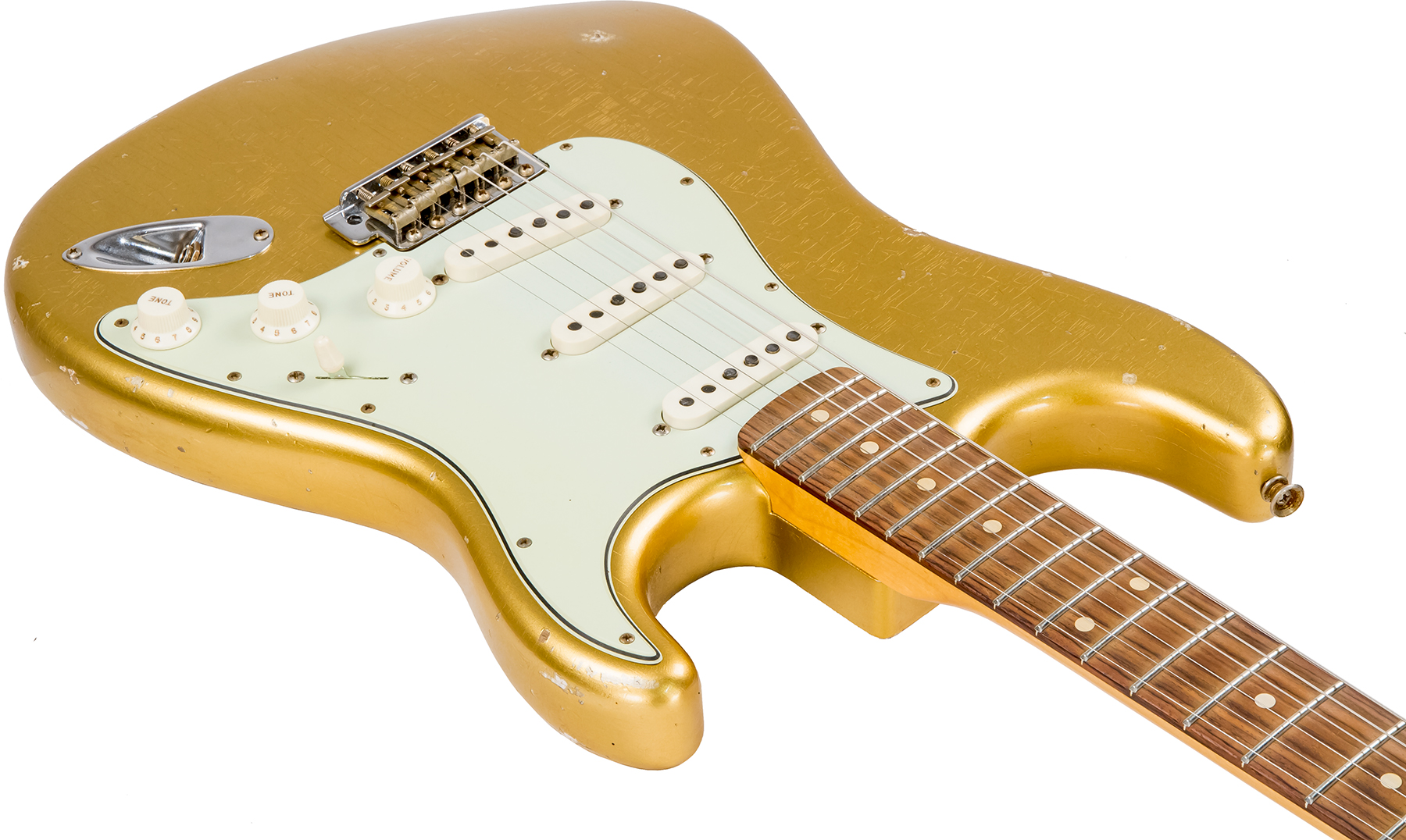 Fender Custom Shop Strat 1960 Rw #cz544406 - Relic Aztec Gold - Elektrische gitaar in Str-vorm - Variation 3
