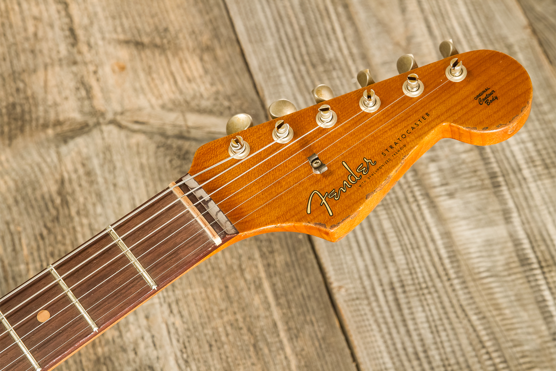 Fender Custom Shop Strat 1961 3s Trem #cz580688 - Super Heavy Relic Black O. 3-color Sunburst - Elektrische gitaar in Str-vorm - Variation 10