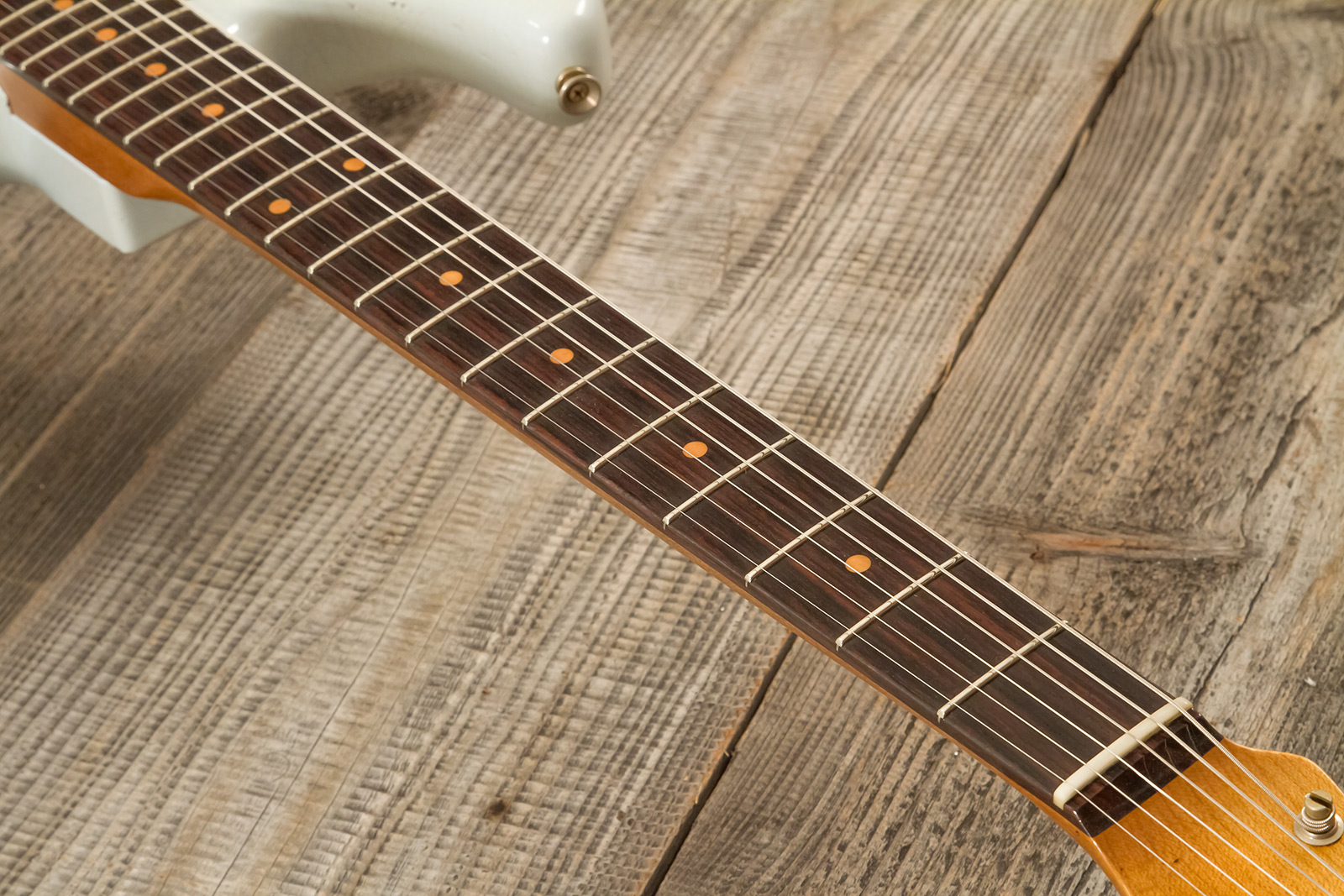 Fender Custom Shop Strat 1961 3s Trem Rw #cz580999 - Heavy Relic Sonic Blue O. 3-color Sunburst - Elektrische gitaar in Strat vorm - Variation 6