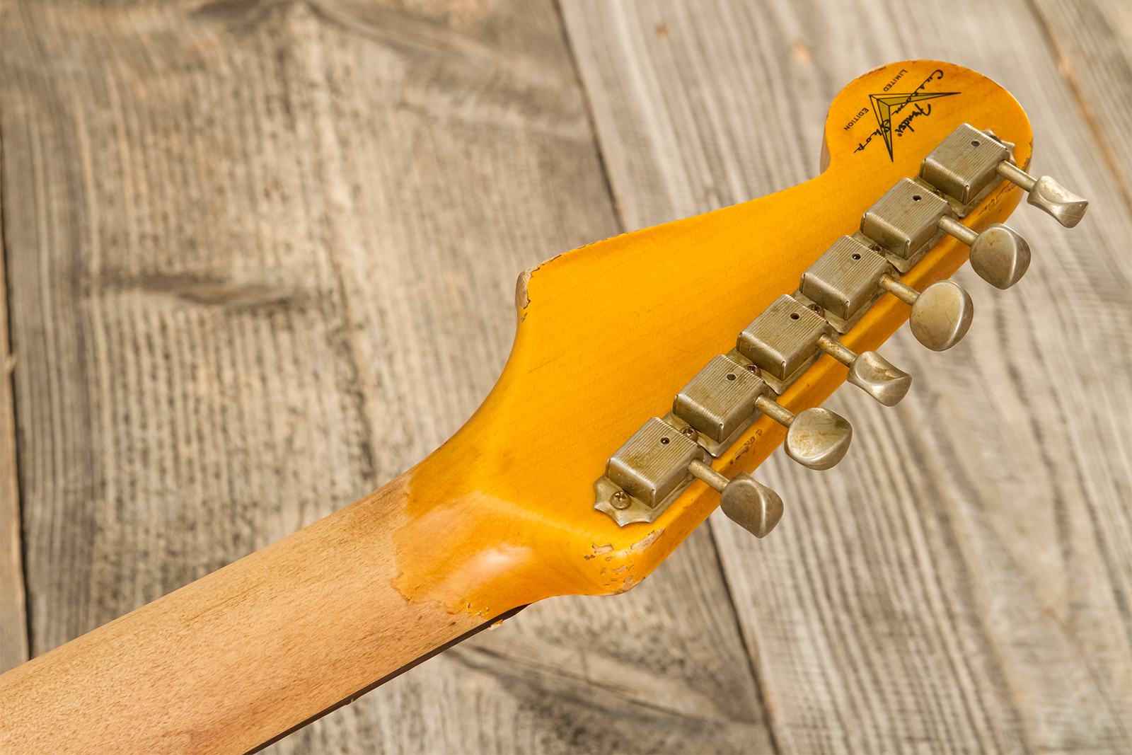 Fender Custom Shop Strat 1961 Bone Tone 3s Trem #cz584251 - Super Heavy Relic 3-color Sunburst - Elektrische gitaar in Str-vorm - Variation 13