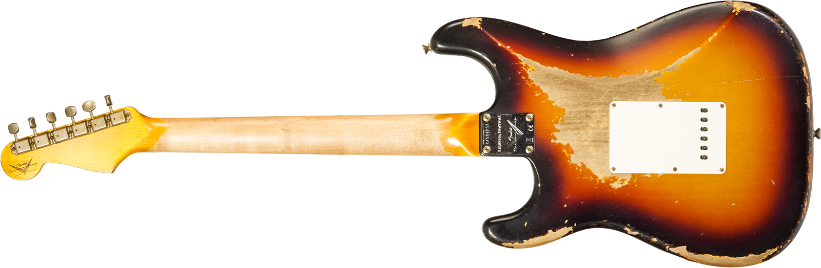Fender Custom Shop Strat 1961 Bone Tone 3s Trem #cz584251 - Super Heavy Relic 3-color Sunburst - Elektrische gitaar in Str-vorm - Variation 1