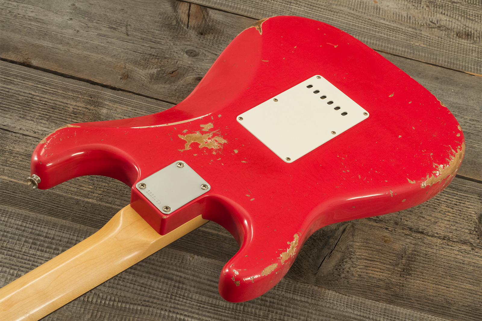 Fender Custom Shop Strat 1961 Masterbuilt K.mcmillin 3s Trem Abw #r132221 - Relic Fiesta Red - Elektrische gitaar in Strat vorm - Variation 9