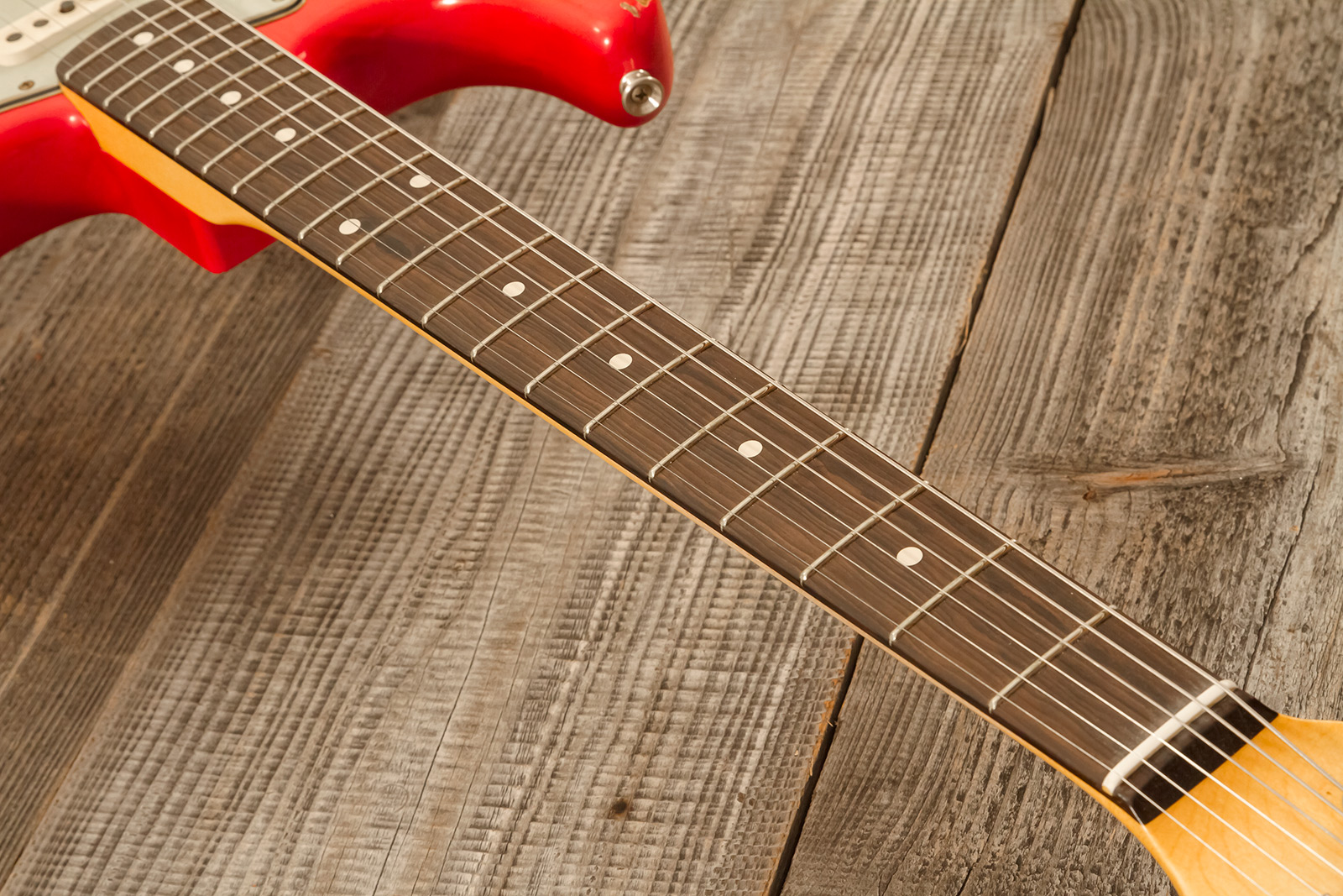 Fender Custom Shop Strat 1961 Masterbuilt K.mcmillin 3s Trem Abw #r132221 - Relic Fiesta Red - Elektrische gitaar in Strat vorm - Variation 7