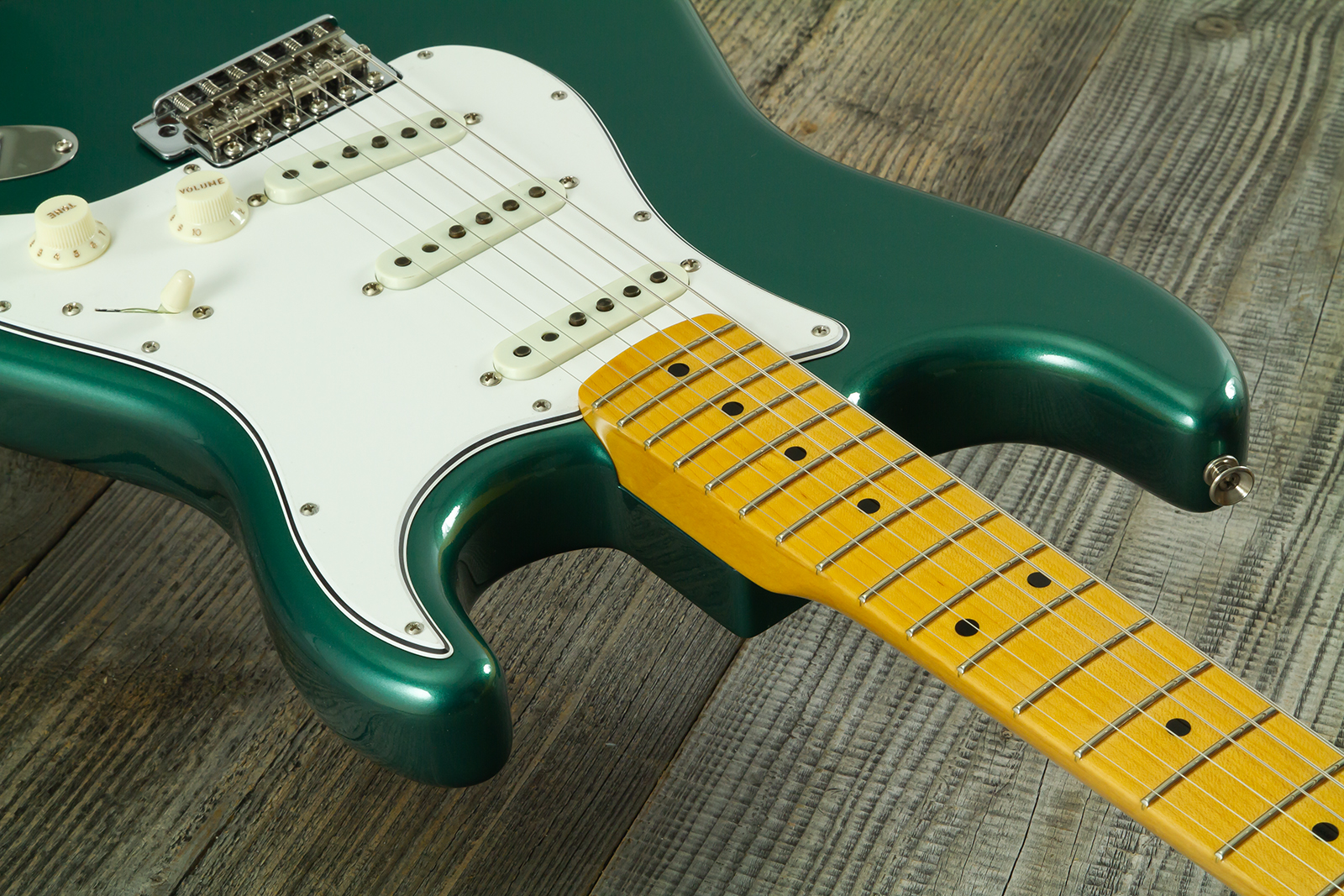 Fender Custom Shop Strat 1962 Vintage Custom 3s Trem Mn - Time Capsule Sherwood Green Metallic - Elektrische gitaar in Strat vorm - Variation 15