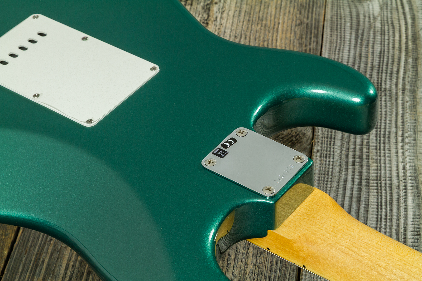 Fender Custom Shop Strat 1962 Vintage Custom 3s Trem Mn - Time Capsule Sherwood Green Metallic - Elektrische gitaar in Strat vorm - Variation 8