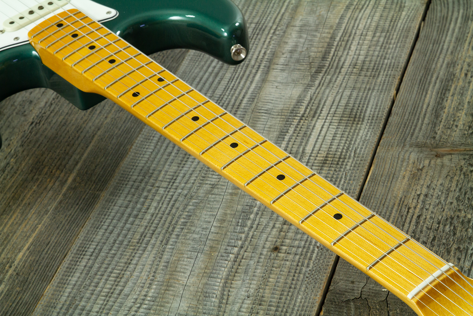 Fender Custom Shop Strat 1962 Vintage Custom 3s Trem Mn #r146869 - Time Capsule Sherwood Green Metallic - Elektrische gitaar in Strat vorm - Variation