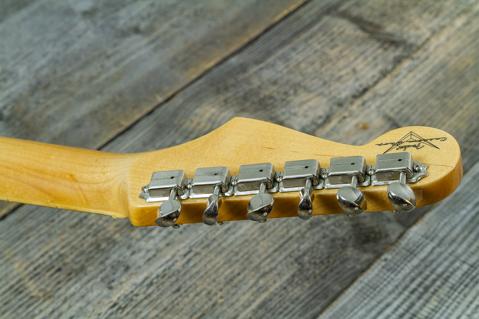 Fender Custom Shop Strat 1962 Vintage Custom 3s Trem Mn #r147972 - Time Capsule Sherwood Green Metallic - Elektrische gitaar in Strat vorm - Variation