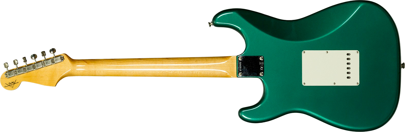 Fender Custom Shop Strat 1962 Vintage Custom 3s Trem Mn #r147972 - Time Capsule Sherwood Green Metallic - Elektrische gitaar in Strat vorm - Variation